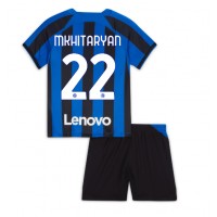 Inter Milan Henrikh Mkhitaryan #22 Fußballbekleidung Heimtrikot Kinder 2022-23 Kurzarm (+ kurze hosen)